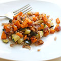 Farro Salad with Roasted Butternut Squash and Zucchini