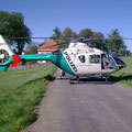 An der Suche beteiligter Hubschrauber der Polizei