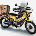バイクの水彩画