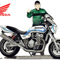 ホンダCB1300のバイク絵イラスト
