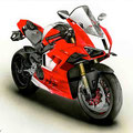 赤いバイクのイラスト
