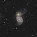 M 51 mit Whirlpool galaxy - Foto von Astrophysiker Walter Gröning