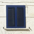 Mallorquina regulable de aluminio en color azul