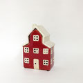 キャンドルホルダー165　ハウス　陶器赤&白屋根　120×80×185H 