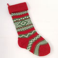 クリスマス315　靴下　ニット赤&緑　クリスマス柄　500Ｈ　￥1,500