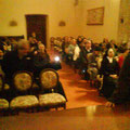 Nella sala 'Fra Angelo Tancredi' per l'incontro con la Madre Badessa