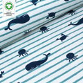 Stoffonkel - Biojersey - Puckwal blau 