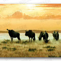 "sunset in namibia" acryl on canvas - 66x28cm