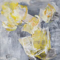Blumen, 2024, Mischtechnik auf Leinwand, 50x50cm