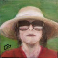 Christine, 2025, Acryl auf Leinwand, 20 x20 cm