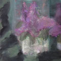 Flieder, 2024, Acryl auf Malpappe, 50x40cm