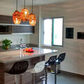 American style open kitchen with Kitchen Bar island
