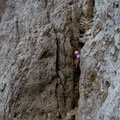 Leiter im Klettersteig