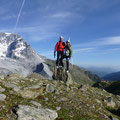 Bergtol, rechts von uns die Schaubachhütte, links dagegen der Ortler mit dem Hintergrat Zustieg