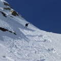 Start knapp unter dem Gipfel