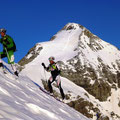 Gipfelhang von der Königsspitze andauernd im Blick-  Tini immer voraus