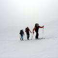 bis zur Hütte im dichten Nebel