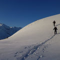 Als die Sonne dann hervorkam, taute Welli auf und übernahm das Spuren