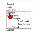 La souris survole Exemple et son sous-menu