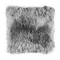 Coussin en peau de mouton gris