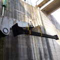 Mise en place d'un buton de soutien au barrage de Notre Dame de Commiers (38)