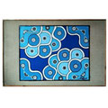 Blue: acrylic on burlap & wood..x.. cm (2020)