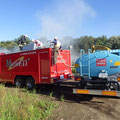 R3.9.13 芽室町の工事現場周辺で発生した火災の消火活動に協力しました。