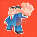 Illustration Adobe Illustrator（アドビイラストレーター）　キャラクター　character　ビジネスマン　Businessman