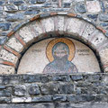 Das alte Kloster Agios Dionysios - Ikone über dem Eingangstor.