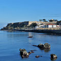 Blick auf das venezianische Fort in Rethymno von der Küste aus und ...