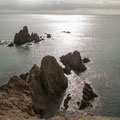 Scharfe Felsen unterhalb des Leuchtturms von Cabo de Gata