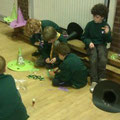 Scouts enjoy making halloween masks and novelty items