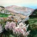 Towards the coast of Granada, watercolor 31x41cm