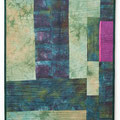 Railfence 18 (2009) - 68cm x 145cm - handgefärbte Stoffe, maschinengenäht und -gequiltet