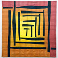 Stonehenge (2016) - 87cm x 90cm - maschinengenäht und -gequiltet, handgefärbte Stoffe