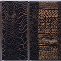 Traumpfade 16 - 19 (2008) - 200cm x 102cm - vierteilig, entfärbter blauer Stoff, maschinengenäht und -gequiltet