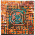 Traumpfade 25 (2009) - 100cm x 100cm - handgefärbte Stoffe, maschinengenäht und -gequiltet