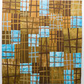 Häschtäg 3 (2019) - 106cm x 113cm - maschinengenäht und -gequiltet, handgefärbte Stoffe