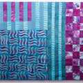 Piri Piri (2025) - 95cm x 146cm - Handgefärbte Stoffe, maschinengenäht und -gequiltet