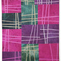E - Study 20 (2009) - 82cm x 120cm - handgefärbte Stoffe, maschinengenäht und -gequiltet