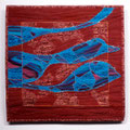 Ueberraschung 6: weder Fisch noch Vogel (2002) - 65cm x 65cm - eigene Appliquétechnik, maschinengenäht, -bestickt und gequiltet