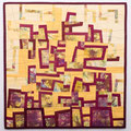 Chaos (2025) 76cm x 73cm - maschinengenäht und - gequiltet - handgefärbte Stoffe