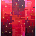 Zeichen setzen 5 (2025) 123cm x 105cm - maschinengenäht und - gequiltet - handgefärbte Stoffe