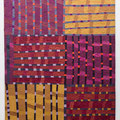 Streifenspiel (2018) - 150cm x 115cm - maschinengenäht und -gequiltet, handgefärbte Stoffe