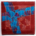 Ueberraschung 5: Kreuz (2002) - 65cm x 65cm - eigene Appliquétechnik  maschinengenäht,  -bestickt und gequiltet