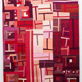 Aufräumen (2018) - 93cm x 108cm - maschinengenäht und -gequiltet, handgefärbte Stoffe