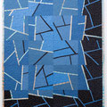 Aufräumen 7 (2021) - 102cm x 82cm - maschinengenäht und -gequiltet, handgefärbte Stoffe