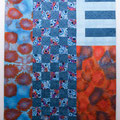 Mohn (2025) - 127cm x 116cm - handgefärbte Stoffe, maschinengenäht und -gequiltet