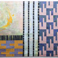 Blütenstaub (2025) 97cm x 109cm - maschinengenäht und - gequiltet - handgefärbte Stoffe