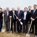 Marius Drahtler (Drahtler Architekten), Michael Freundlieb (Freundlieb Bauunternehmung), Ullrich Sierau (Oberbürgermeister), Jan Opländer (Bauherr),   Manfred Renno (Bezirksbürgermeister), Lothar Preis (Fa.Opländer), Thomas Westphal (Wirtschaftsförderung)